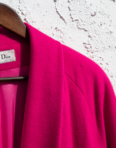 Christian Dior Hot Pink Wool Coat