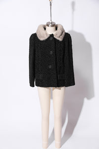 1960's Black Sheep and Fox fur collar jacket