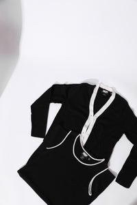 1990's Vintage DKNY Black and White Dress and Sweater