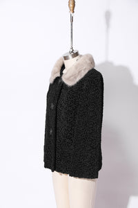 1960's Black Sheep and Fox fur collar jacket