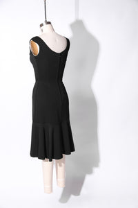 1960's Black Fitted Mermaid Dress