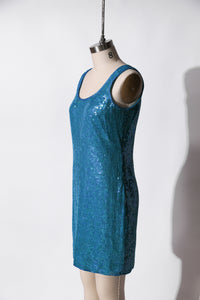 1990's Ibiza Silk and Sequin mini dress