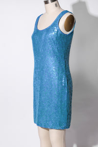 1990's Ibiza Silk and Sequin mini dress