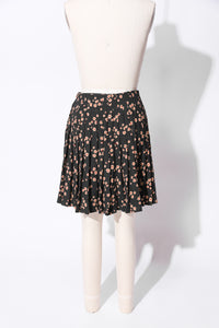 1990's Espirit Floral Print Pleated Skirt