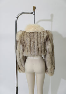 1980's Cropped Fox Fur Jacket