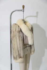1980's Cropped Fox Fur Jacket